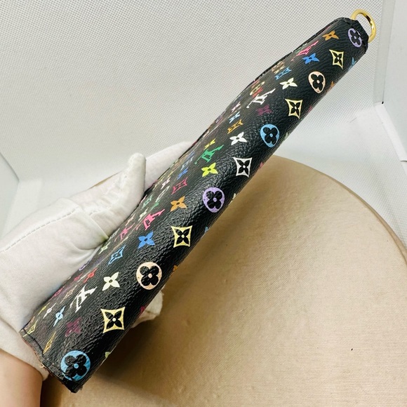 EUC Louis Vuitton x Takashi Murakami Black Portefeuille Insolite Monogram Wallet - Picture 9 of 17